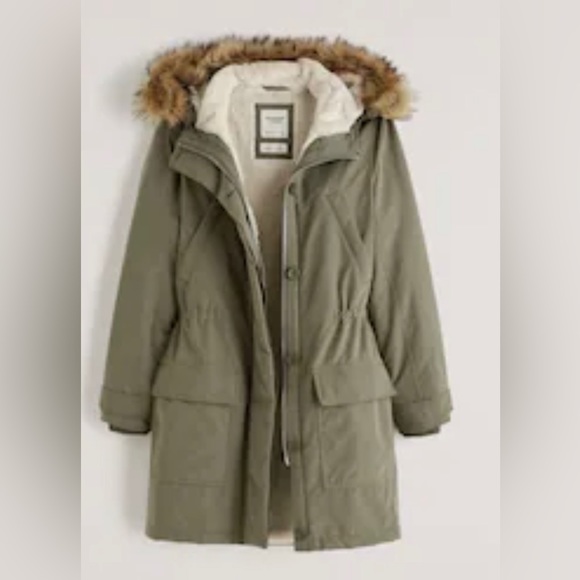 Abercrombie & Fitch Jackets & Blazers - Abercrombie Faux Fur-Lined Military Parka. Make an offer!